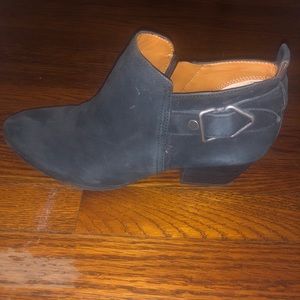 Suede western booties